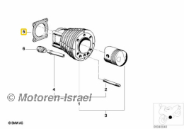 Zylinderfußdichtung aus Alu 96ROZ