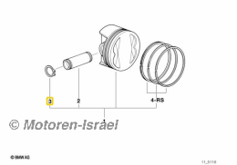 Kolbenbolzenclips (1St.) Seegering für Serienkolben 2V + 4V
