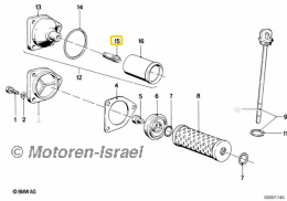 Oil tube short for models without oil cooler