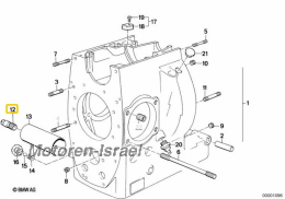 Oil tube short for models without oil cooler