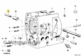 Oil tube short for models without oil cooler