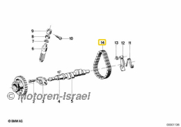 Duplex timing chain with split link up to 1978
