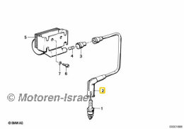Zündkabel (2St.) (für BMW/BOSCH Spule) mit Blechstecker