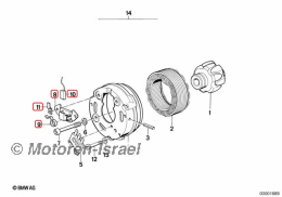 Kohlebürstenplatte für Lichtmaschine 2V
