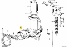 Kunststoff-Flansch Vergaser/Kopf R90S (2 St.)