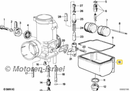 Schwimmerkammergehäuse transparent für R90S