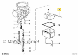 Schwimmerachse für Bing für Typ 64 und 94 Vergaser