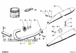 Klemmschelle rechts für 38mm-Krümmer