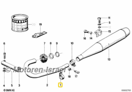 Klemmschelle links für 38mm-Krümmer
