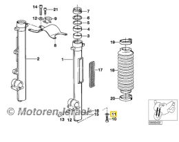Dichtring für Schraube am Gleitrohr R80/100GS+PD ab 08/1989