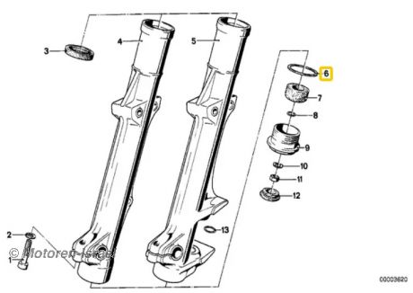 Ring for fork slider from /6 models