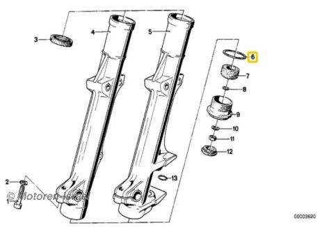 Dichtring für Gleitrohr ab /6 Modelle