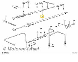Gaszug für R100GS+PD, R, Mystik (1St.) L=1143mm
