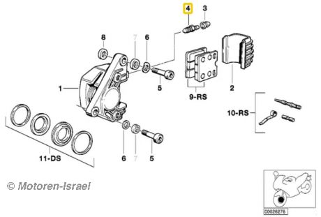 Entlüfterschraube Vorderradbremse