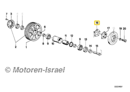 Papierdichtung Radnabe hinten von 1973 bis 1985