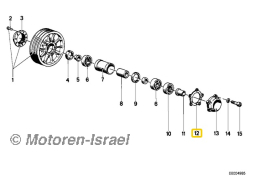 Papierdichtung Radnabe hinten von 1973 bis 1985