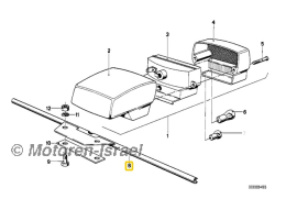 Halter Rücklicht aus Edelstahl 362mm