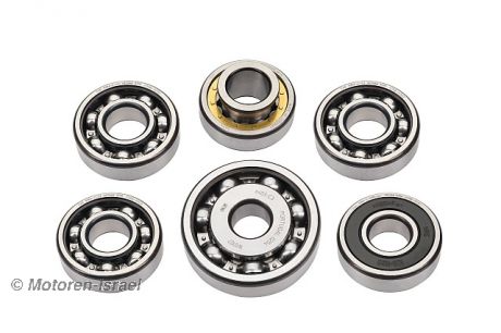 Gearbox bearing set (5 ball bearings, 1 roller bearing)
