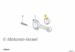 Pleuellager/Lagerschale Deckelseitig rot für 4V (1 St.)