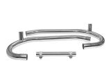 Stainless - exhaust pipes single cross over, 40 mm