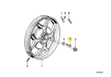 Befestigungsschraube/Radbolzen für R65,R80,RT,R100RS,RT