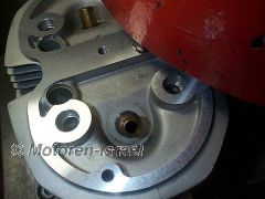 Skim cylinder head on valve cover side 2pc