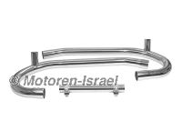 Stainless - exhaust pipes single cross over, 40 mm