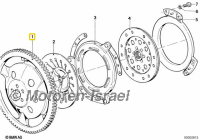 Flywheel/clutch housing from 09/1980 lighter flywheel