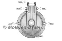 Stainless steel Bevel Box to Swingarm M10x1,5