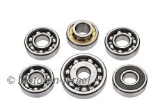 Gearbox bearing set (5 ball bearings, 1 roller bearing)